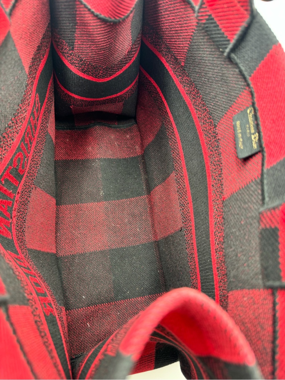 Christian Dior plaid tote - Picture 6 of 8